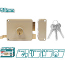Cerradura de sobreponer para puertas de madera. Derecha de 50mm