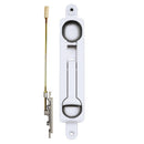 Picaporte de embutir de 1/4" offset.  Acabado Blanco.