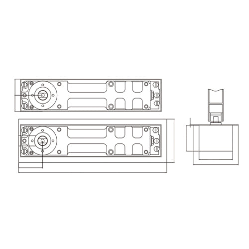 CIERRA PUERTA DE PISO 300 kg puertas de hasta 1,45 mt largo tapa satinado 500000 ciclos hidraulico cierrapuertas freno