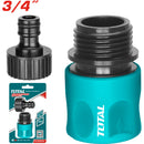 Conector rápido para manguera 3/4" con adaptador de grifo. 2 piezas.