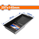 Bandeja para pintar. 297x145mm. Con marca de volumen. Diseño especial.