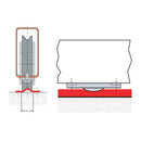 Rueda empotrable 8". 2 rolineras. 700KG.