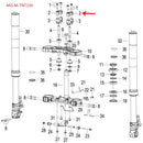 Soporte superior del manubrio (TNT150 / TRK251 / TRK502X / TNT25) (CODIGO ANTERIOR MO-REP-43013P010000)