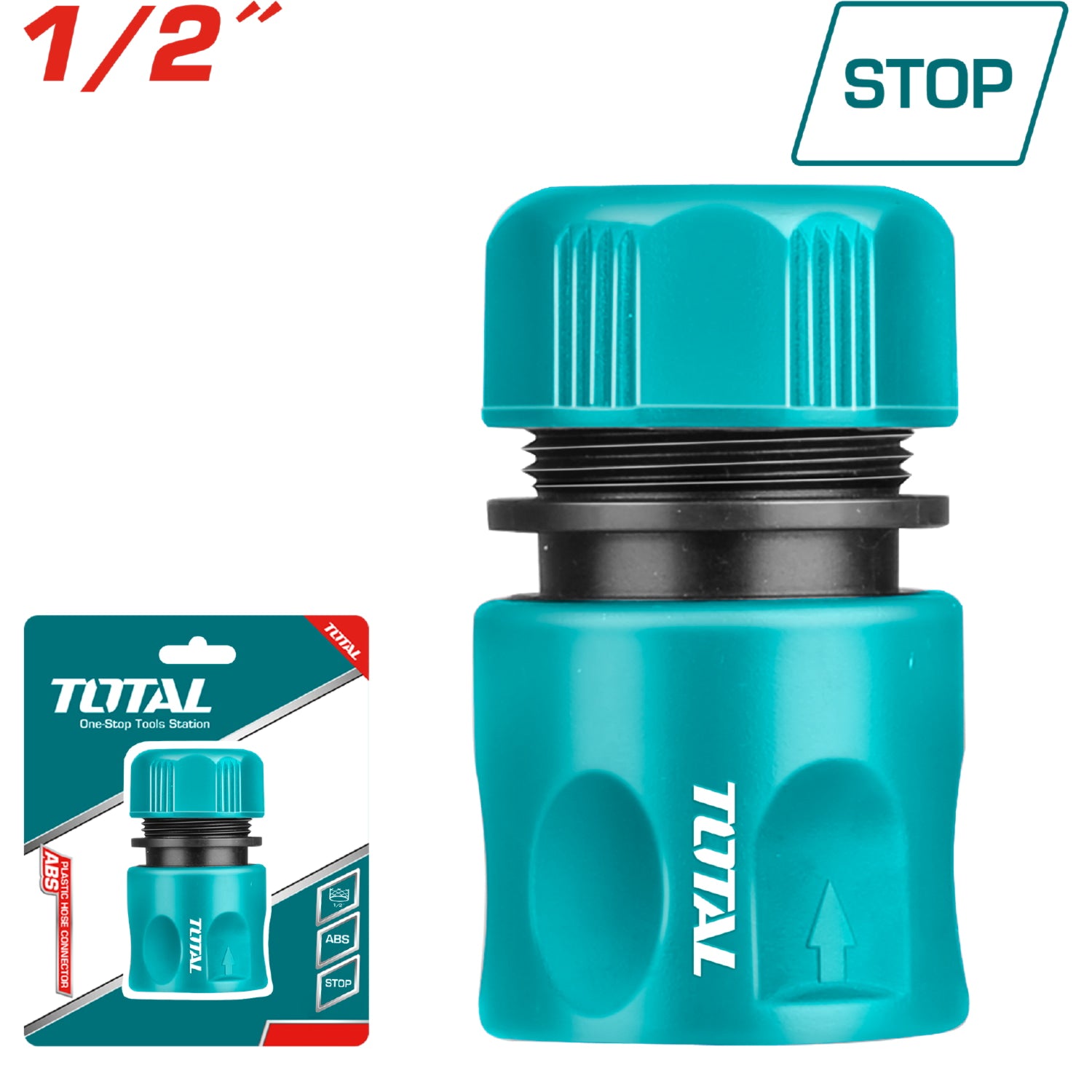 Conector rápido para manguera con adaptador de 1/2”