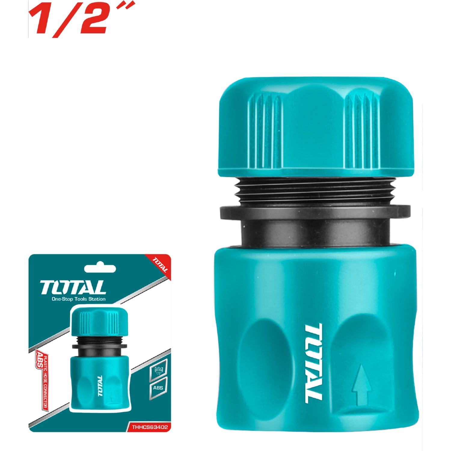 Conector rápido para manguera con adaptador de 1/2”