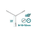 Llave Y Para Dados de llantas, 8-10-12MM