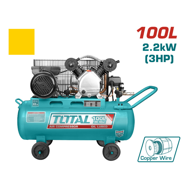 Compresor de aire de correa, 100L(26.4Gal) 2.2kW (3HP)  110-120V~50/60Hz.