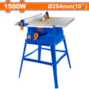 Sierra de Mesa 1500W. 4500rpm. 10" x 5/8". Mesa: 23-27/64" x 21-17/64". Rango:0°-45°. Cortadora de madera de banco