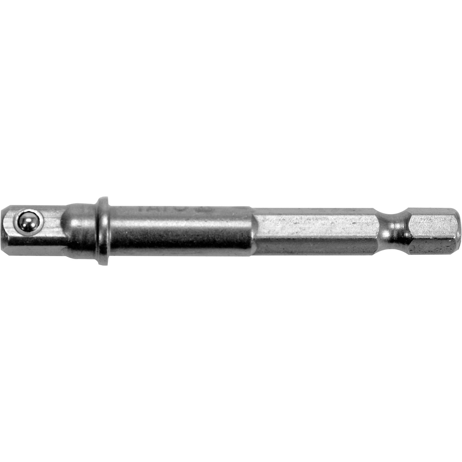 Adaptador Socket vástago hexagonal extensión 1/4" 65 mm largo.