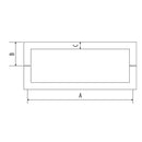 Tirador cuadrado de 13x19x610mm brillante.