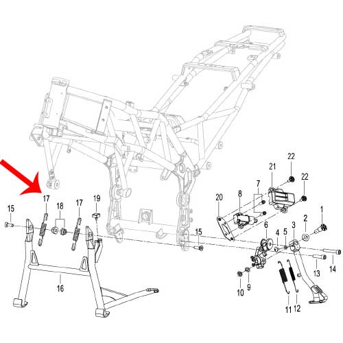 Resorte cabellete lateral (TRK502X / ZAFFERANO250)