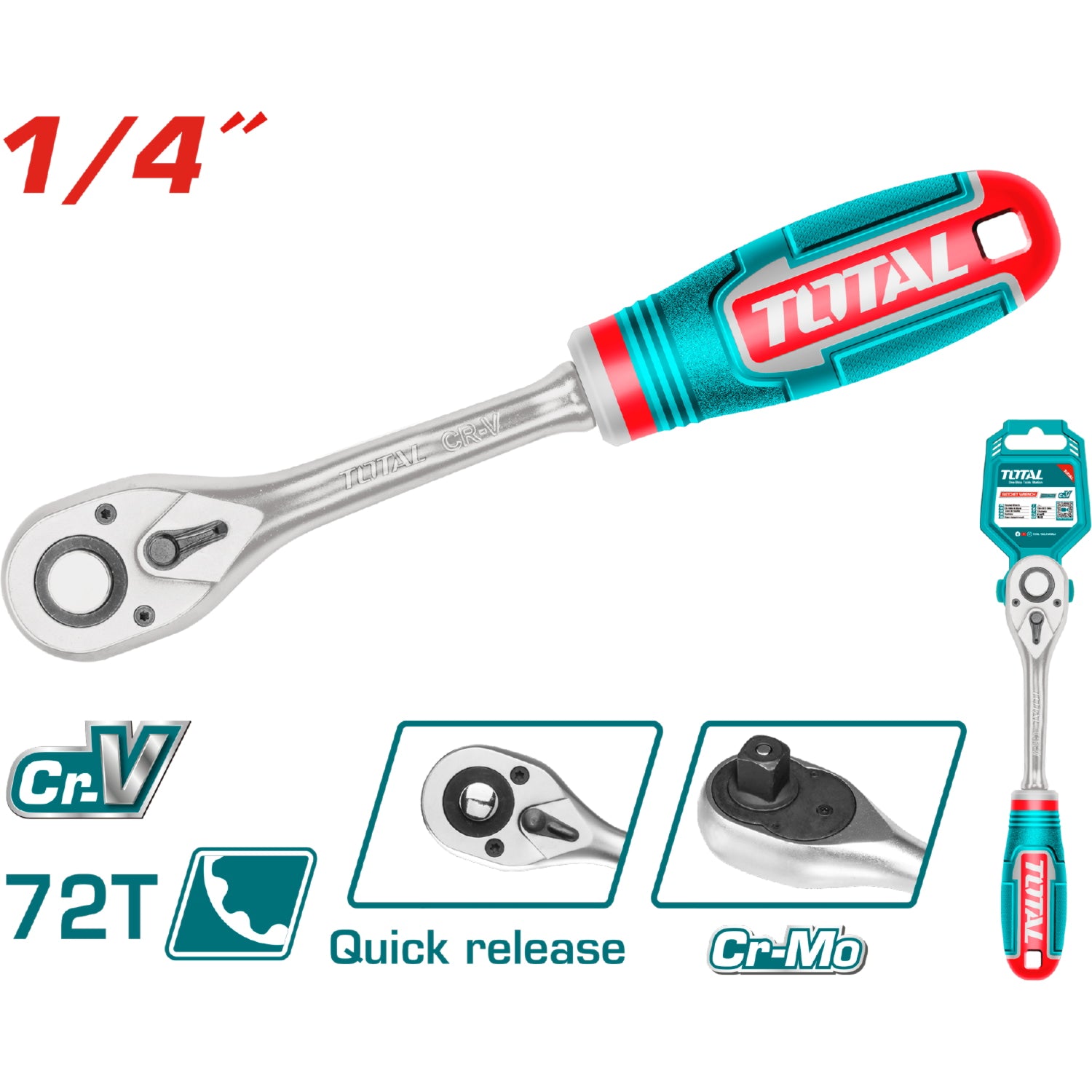Ratchet 1/4" para sockets