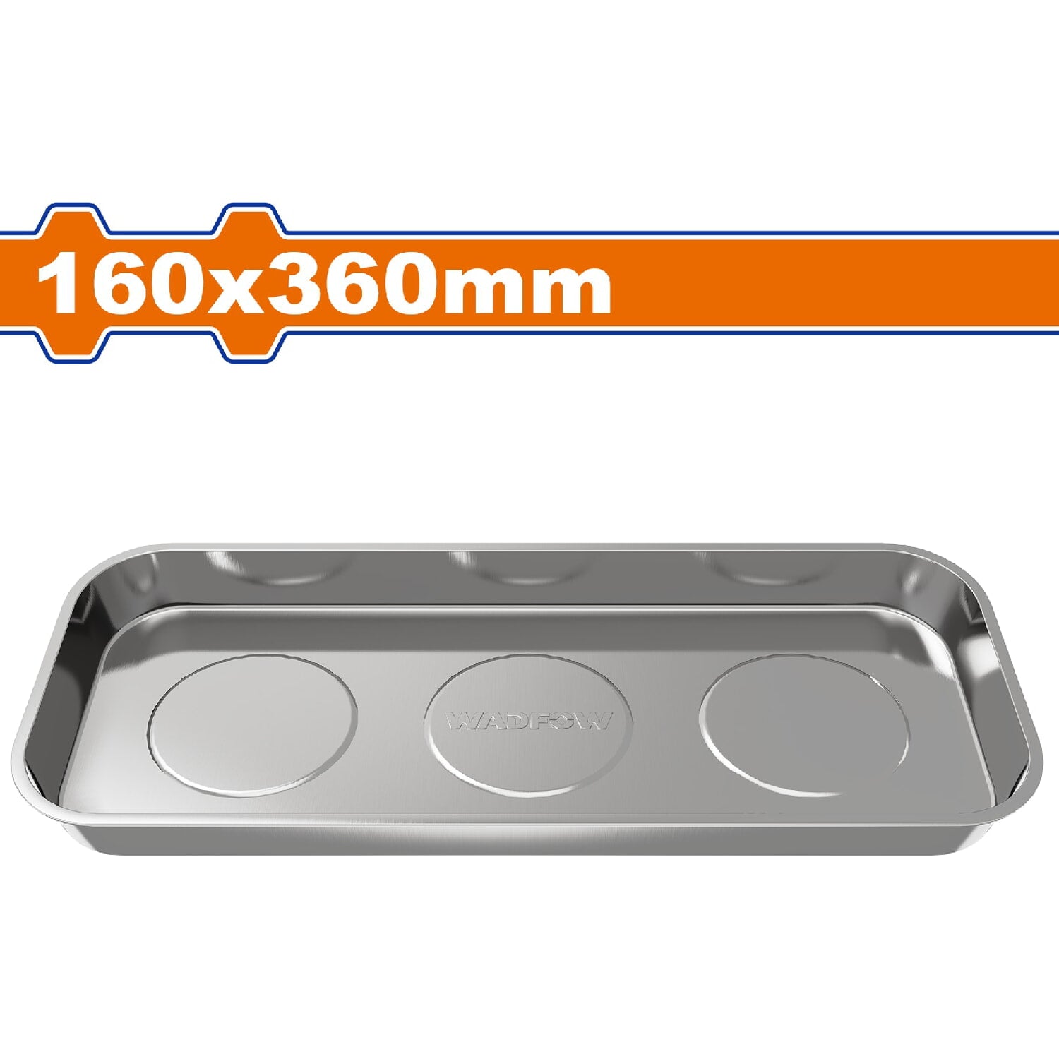 Bandeja de Almacenamiento Magnético 160x360mm. Ideal para tornillos y tuercas. Acero Inoxidable.
