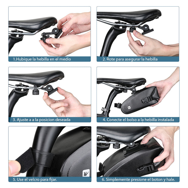 Bolso para Asiento de  Bicicleta 1.2L negro. Rhinowalk