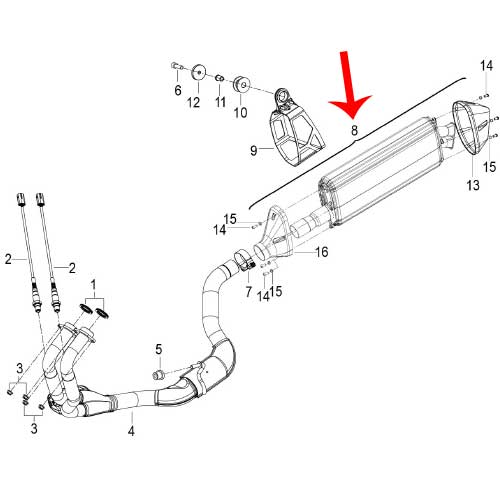 Kit de tubo de escape (TRK502X)