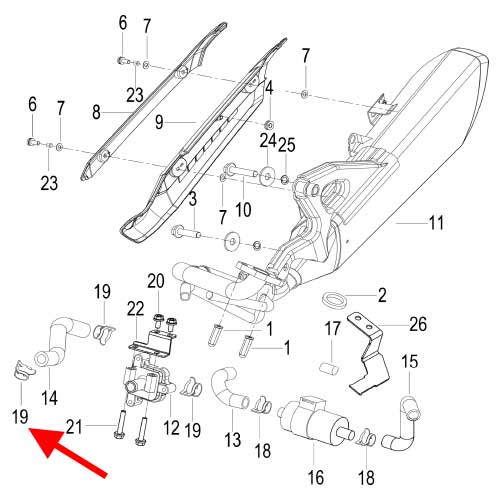Clip 19.3×10×1 (K-BLADE125)