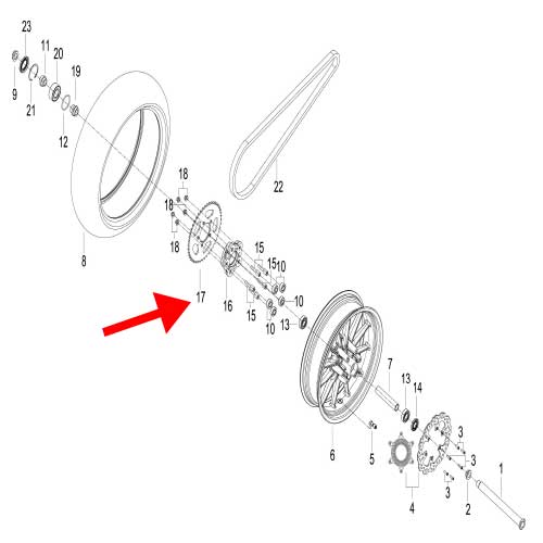 Corona 44 dientes (302S)