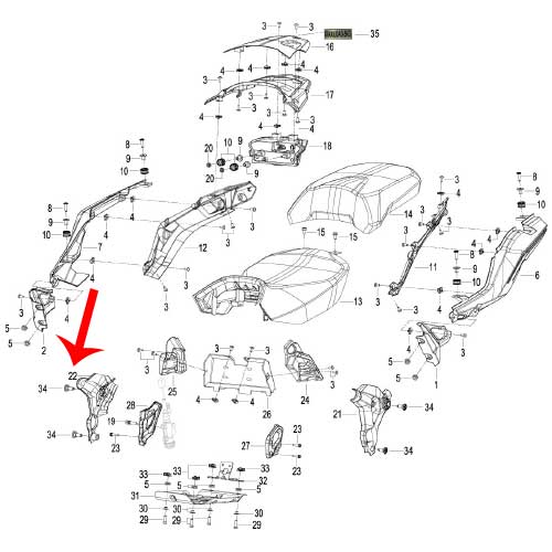 Protector de chasis derecho II (TRK502X)