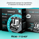 Robot de cocina inteligente 3L Robot Chef Carbone 30 en 1. Cocina 1000 recetas con inteligencia artificial AI