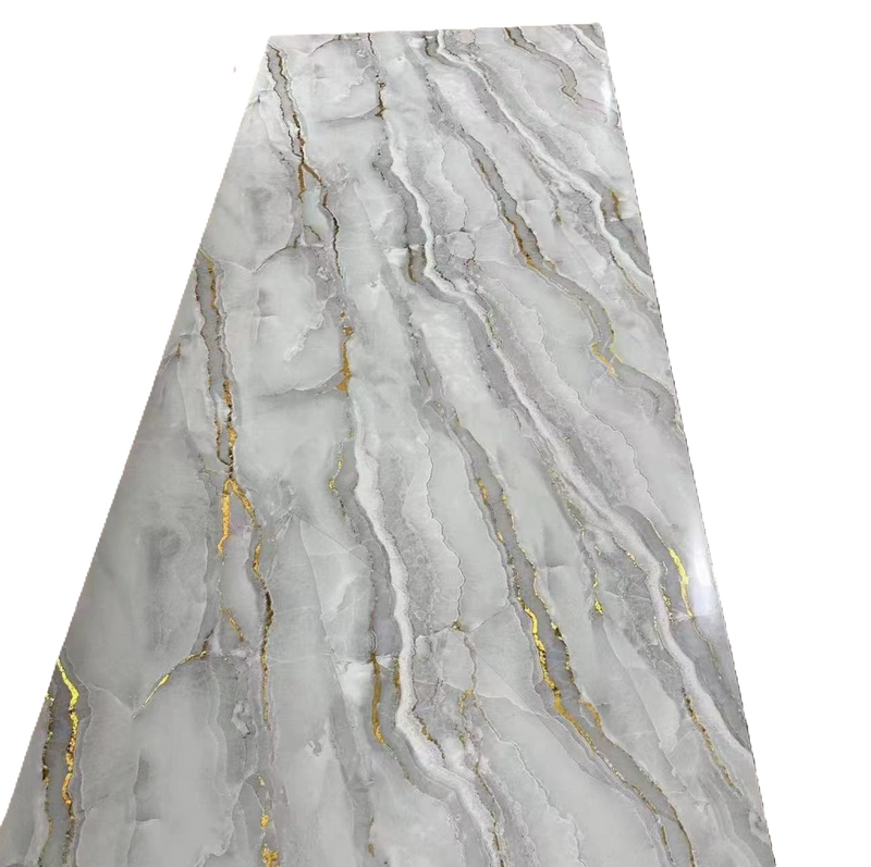 Panel Decorativo Mármol PVC  1.22 m x 2.80 m x 3 mm Grey Gold
