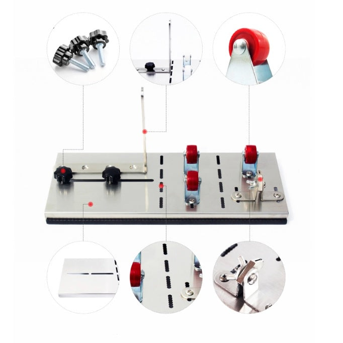 Cortador de botellas de vidrio de 3 ruedas, acero inoxidable.