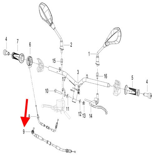 Cable del freno trasero (K-BLADE125)