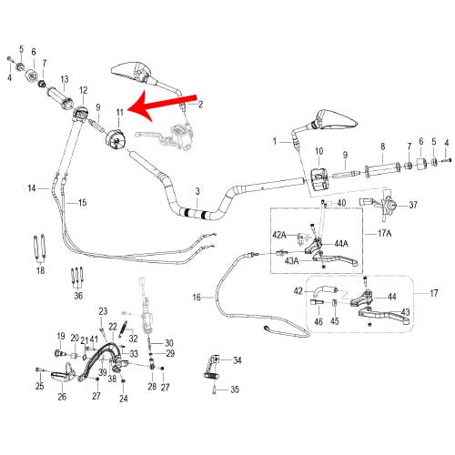 Mandos Derechos AHO (302S / LEONCINO500 / TRK502X)