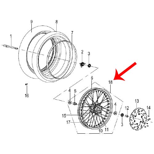 Rin delantero COMPLETO (TX200)