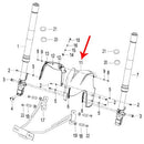 Guardabarros delantero negro con calcomanias (TNT25)