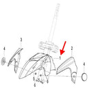 Guardabarros delantero azul con calcomania (K-BLADE125)