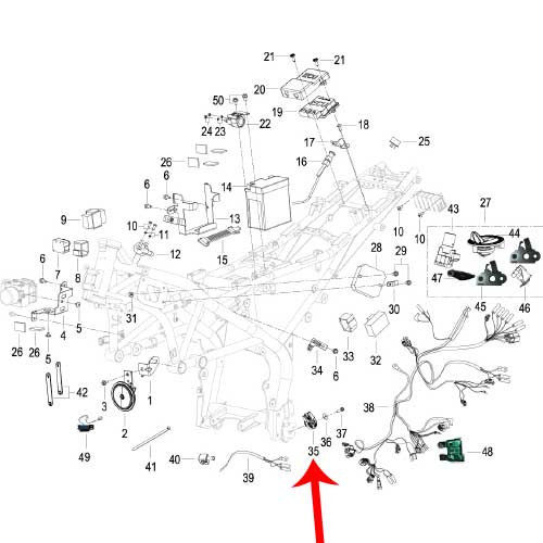 Interruptor de caballete lateral (LEONCINO250 / TRK251)
