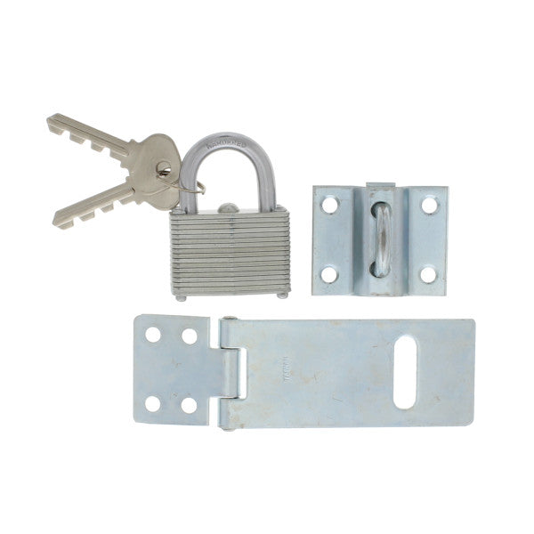 Aldaba de seguridad de 3-1/2" con candado de 1-1/2"