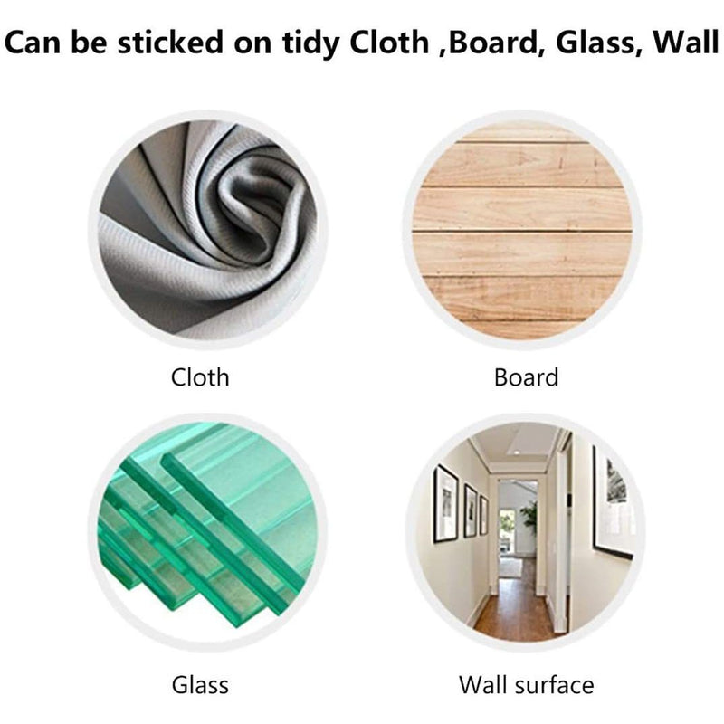 (16 piezas) Velcro de 3/4" en cuadros de color negro