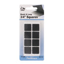 (16 piezas) Velcro de 3/4" en cuadros de color negro