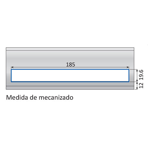 Haladera Embutida de Presion para Ventana y Puerta corrediza. Color blanco.