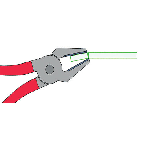 Alicate para quebrar vidrios garantizado de por vida.