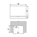 Bisagra para cabezal. Satinada. Sirve para tope o base. Alta calidad. 10 años de garantia