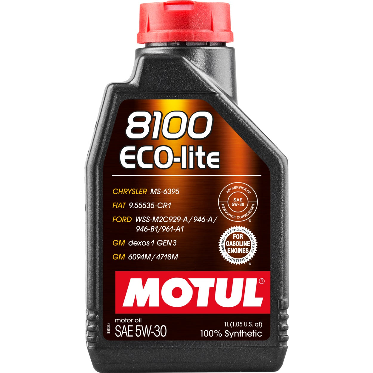 Aceite SAE 5W30 para motores a gasolina, 1 litro. Motul, 8100 Eco-Lite Full Sintético