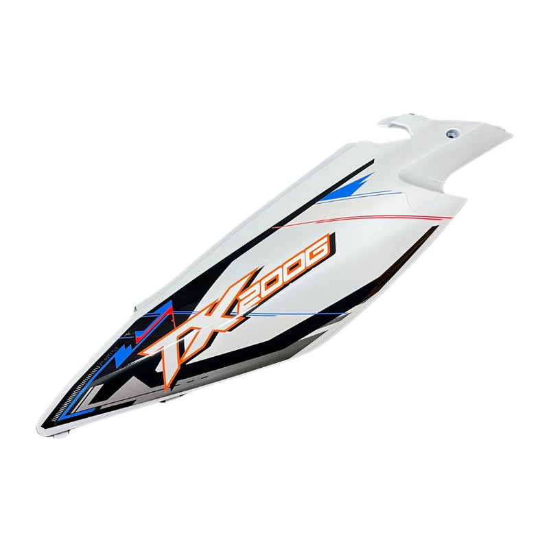 Covertor trasero lateral izquierdo blanco con calcomanias (TX200)