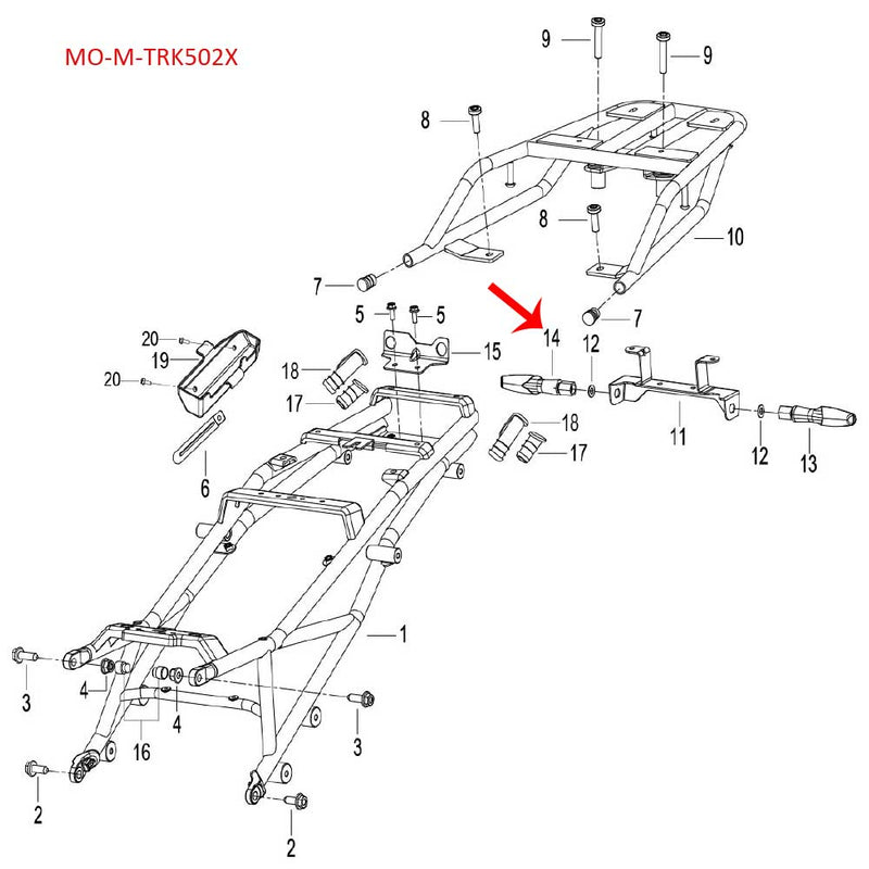 Direccional trasera derecha (TRK251 / TRK502X)