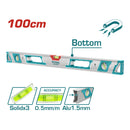 Nivel de burbuja magnetico de 100 cm. Alta calidad. Resistente a caidas y golpes.