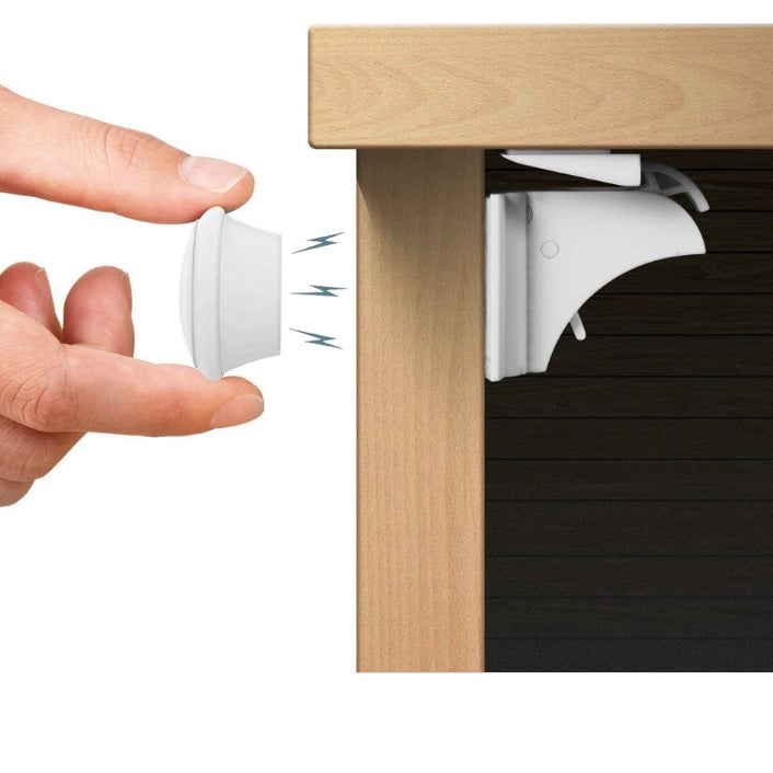 Juego de 4 cerradura magnética para gabinetes, protección de niños.