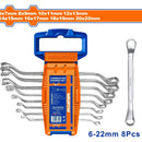 Llaves para tuerca de 8 pzas. 6-22mm. Acabado pulido. (Juego)