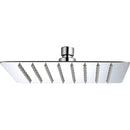 Regadera ducha de plato cuadrado de 6” sin brazo y chapetón. Cuerpo en acero inoxidable 304