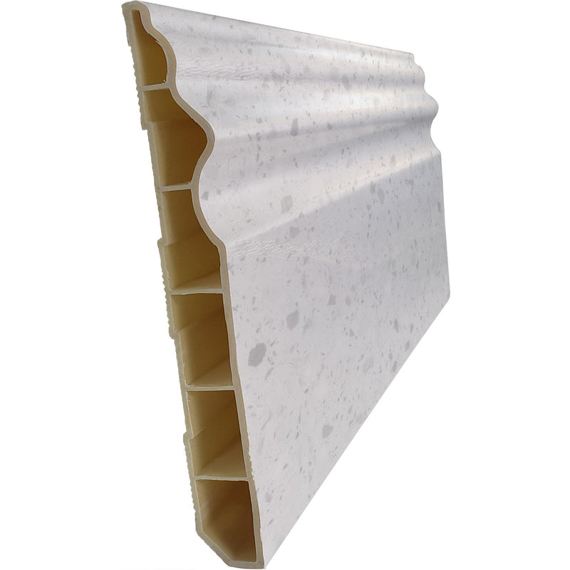 Zócalo PVC para piso SPC Stellar white 90 x 2900 mm