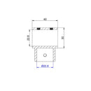 Tee para refuerzo de ducha de tubo de 19 mm. Bronce niquelado alta calidad. 10 años de garantia