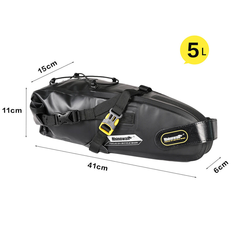 Bolso impermeable para Bicicleta 5L, para anclar bajo el asiento Rhinowalk
