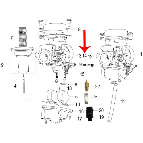 Aguja del carburador (TNT150)