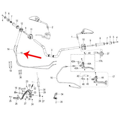 Cable del acelerador II (TRK502X)