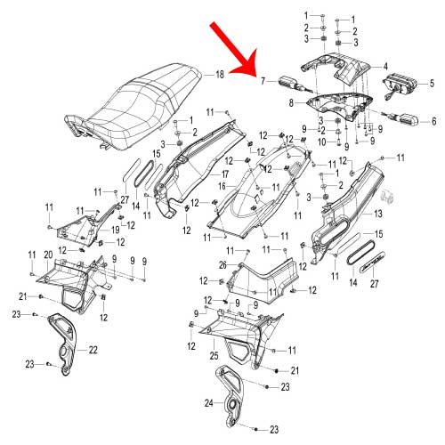 Direccional trasera derecha (LEONCINO500)